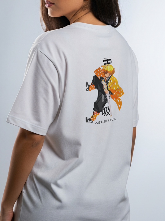 KNY Zeinitsu Thunder Breathing Drop Shoulder Unisex Tee