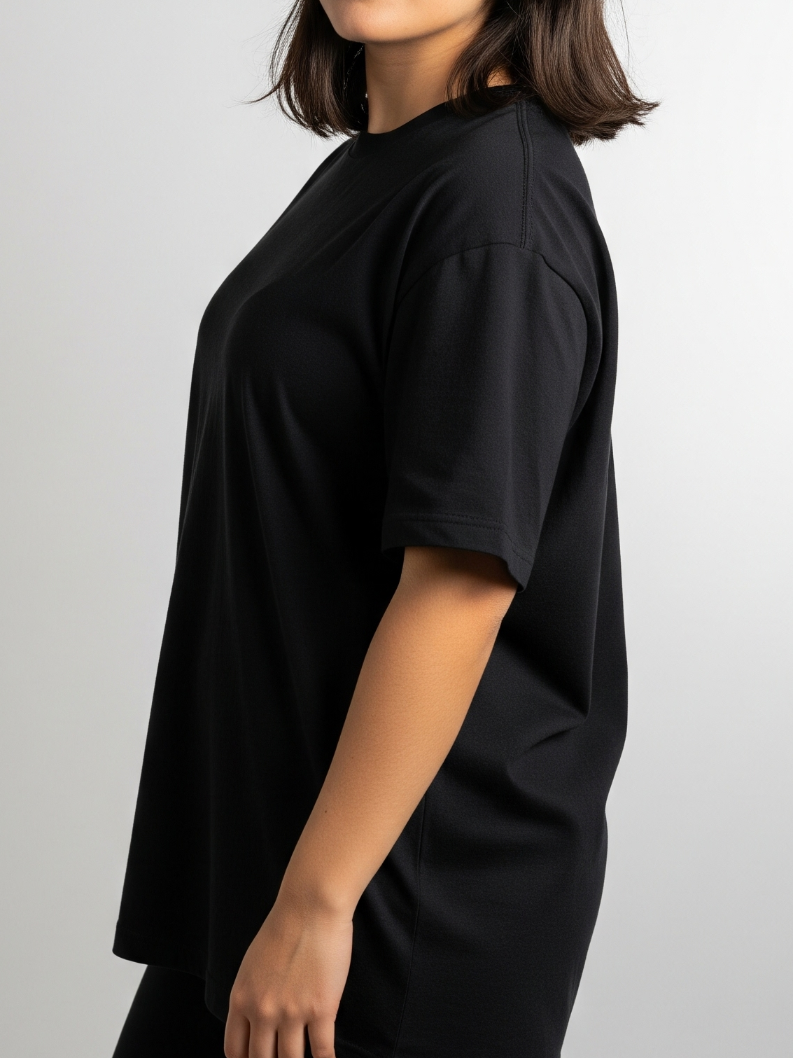 Plain Drop Shoulder Cotton Tee