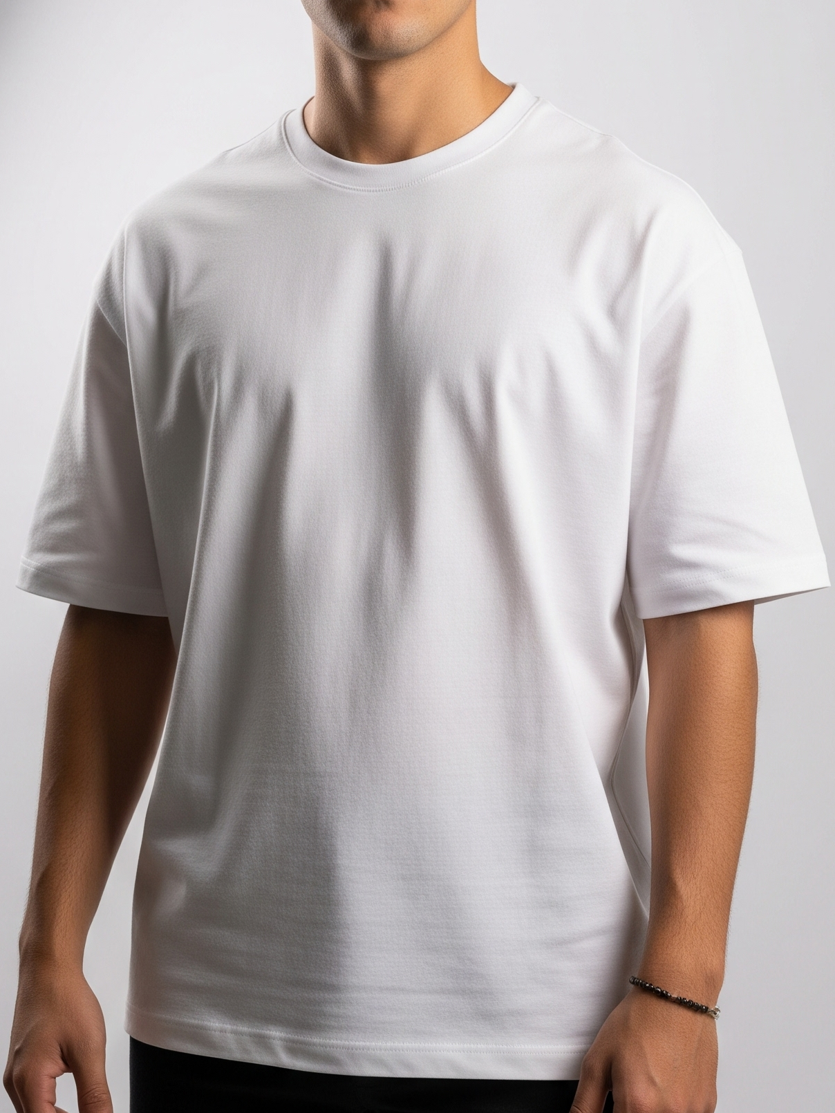Plain Drop Shoulder Cotton Tee