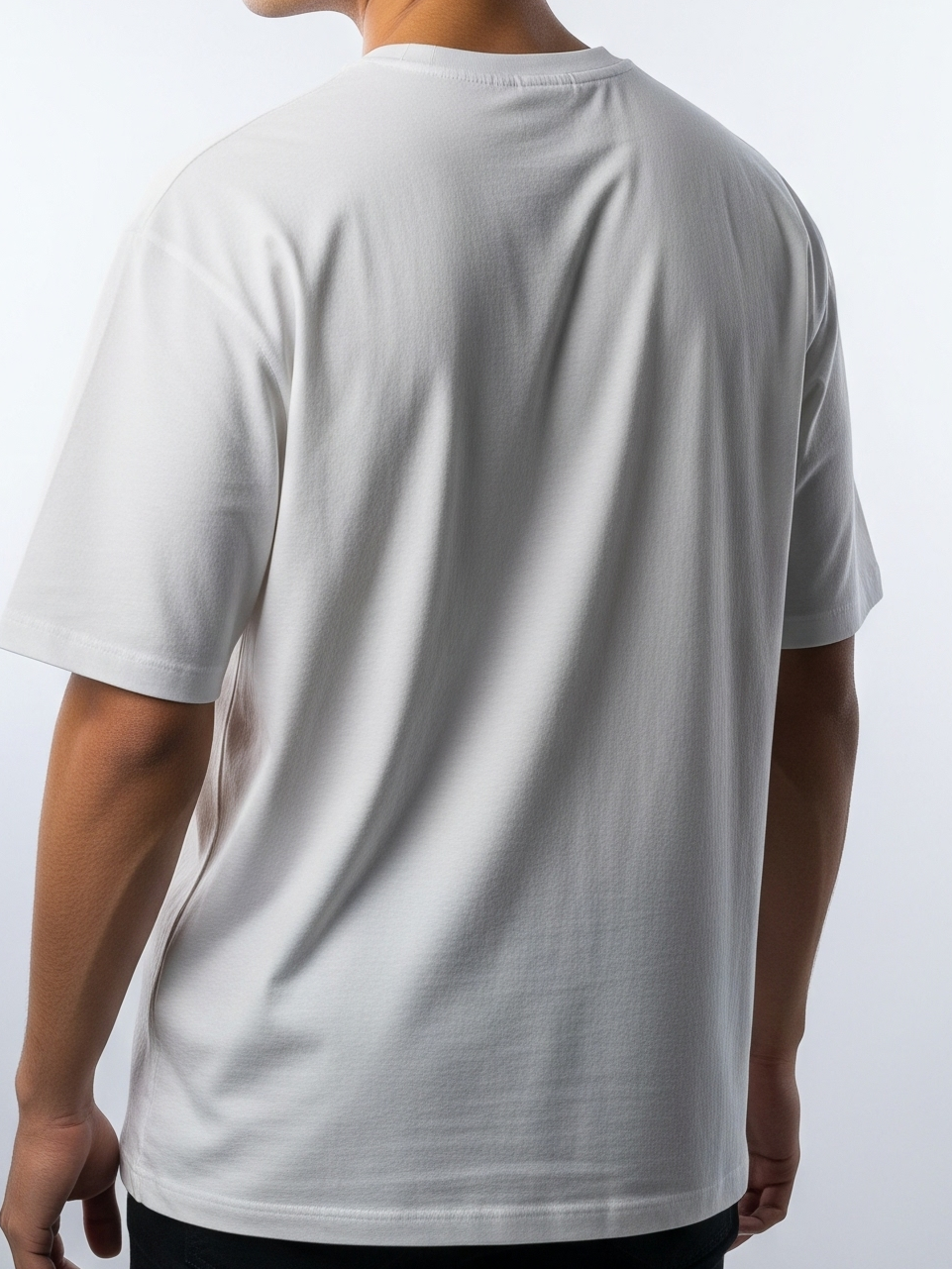 Plain Drop Shoulder Cotton Tee